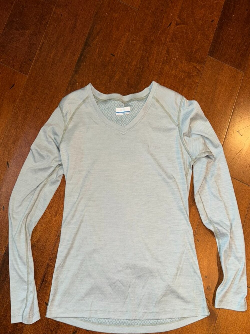 COLUMBIA WOMENS RIVER CHILL OMNI FREEZE ZERO WICKING GREEN L/S SHIRT SMALL